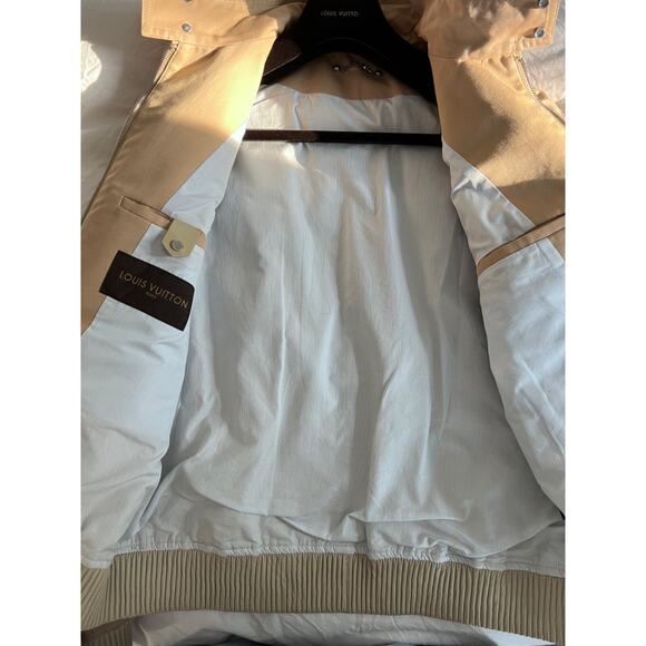 $3100 Louis Vuitton Beige Tan Harrington Bomber Jacket Men Size 50 - Picture 9 of 12